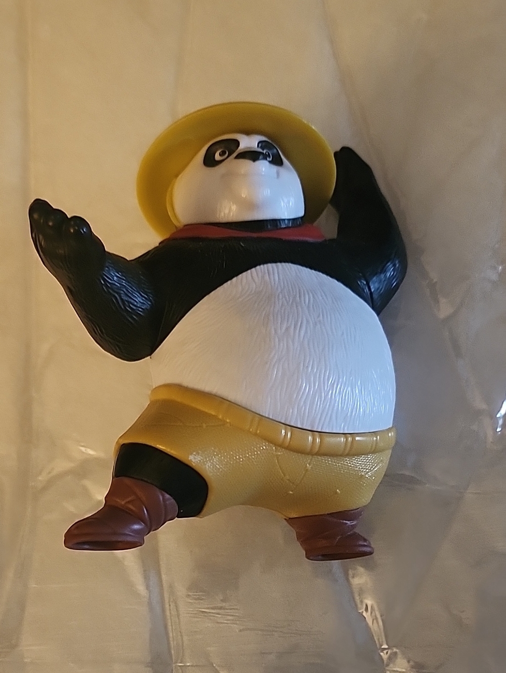 Dreamworks Kung Fu Panda Po Figure with Yellow Hat and Brown Boots